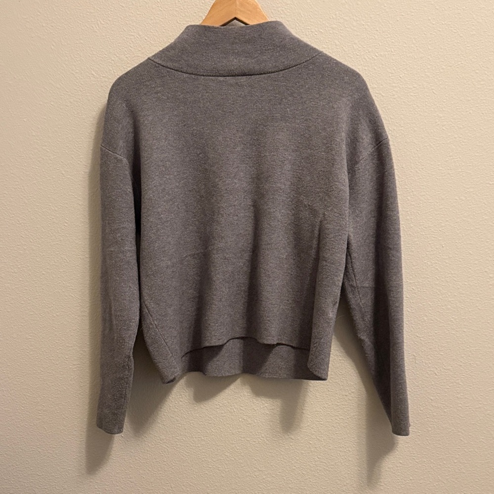 Quince Eco-Knit Milano Stitch Mock Neck Pullover Sweater - Picture 4 of 6